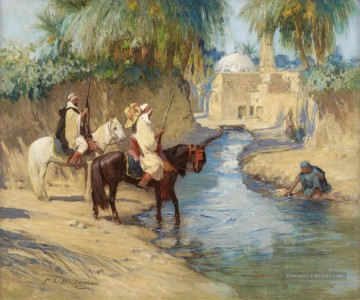 RETOUR DE LA CHASSE Frederick Arthur Bridgman Arabe Peinture à l'huile